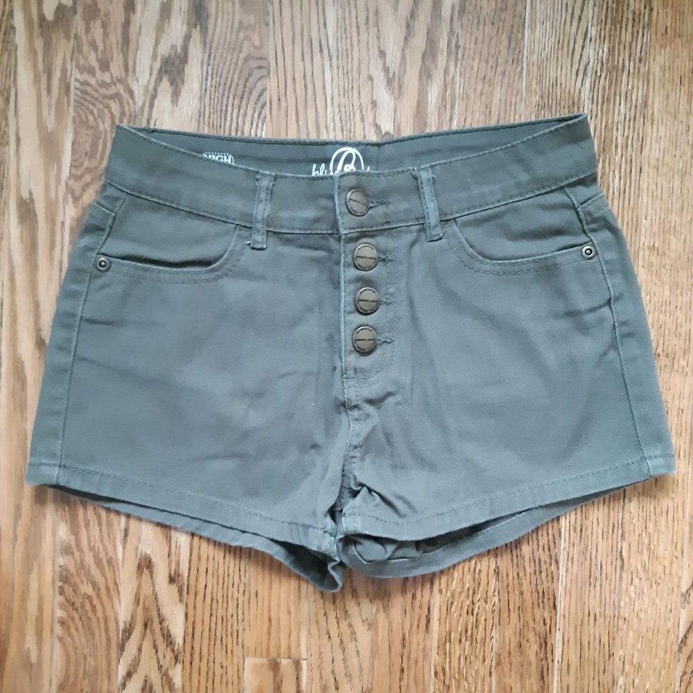 Dark green high waisted shorts